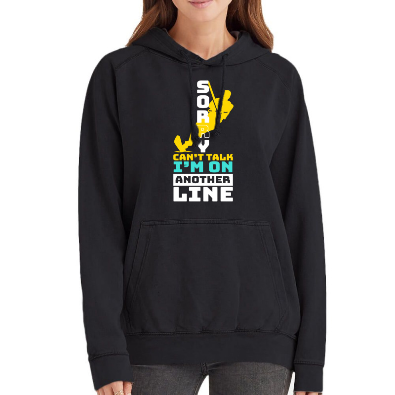 I Am On Another Line Waterskiing Gift Vintage Hoodie by piczeneyc | Artistshot