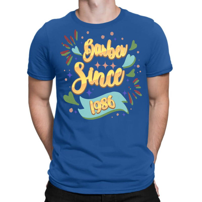 Barber Since 1986 Local Barber Gift Ideas For Hair T-shirt | Artistshot