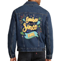 Barber Since 1986 Local Barber Gift Ideas For Hair Men Denim Jacket | Artistshot