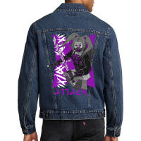 Anime Ninja Girl Design For Truly Anime Lovers Ani Men Denim Jacket | Artistshot