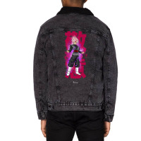 Anime Drip Goku Black Drips Love Unisex Sherpa-lined Denim Jacket | Artistshot