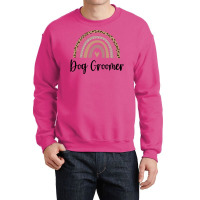 Dog Groomer Minimal Rainbow Design (1) (1) Crewneck Sweatshirt | Artistshot