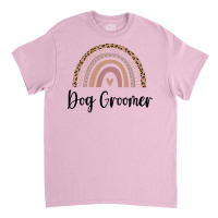 Dog Groomer Minimal Rainbow Design (1) (1) Classic T-shirt | Artistshot