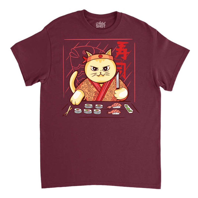 Japanese Sushi Cat Japan Tokyo Japanese Cute Classic T-shirt | Artistshot