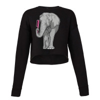 Elephant As Hairdresser With Comb (1) (1) Cropped Sweater | Artistshot