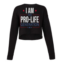 Pro Life Blue Music Cropped Sweater | Artistshot