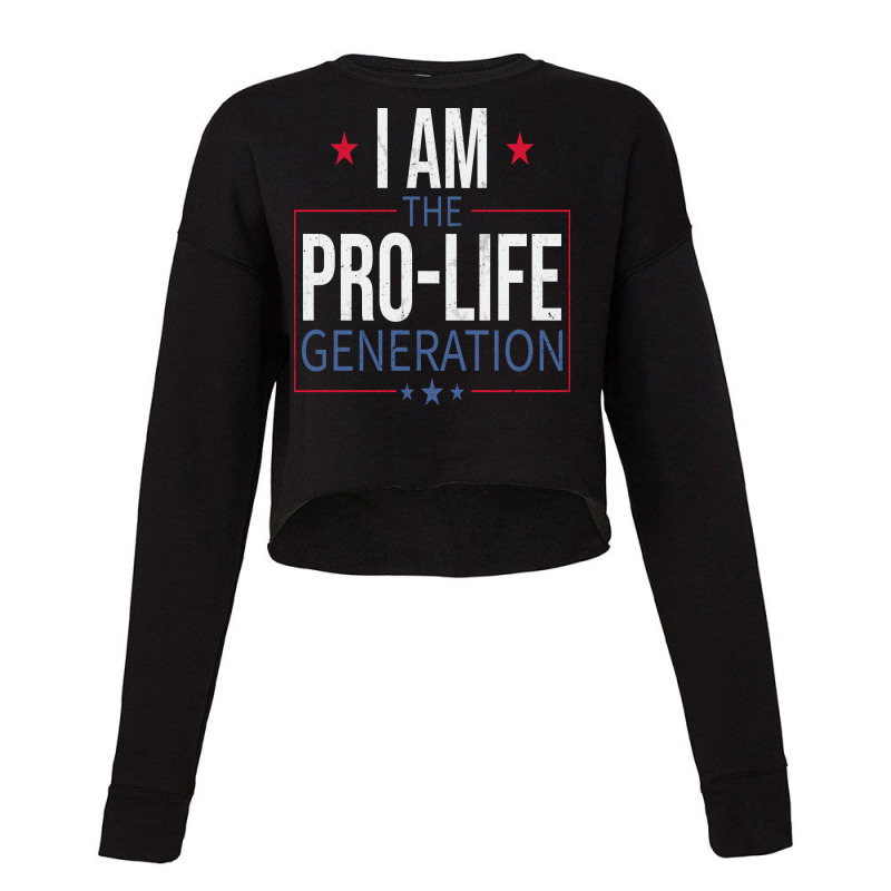 Pro Life Blue Music Cropped Sweater by vaeziyonsei4 | Artistshot