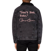 Dont Boo Vote Pink Yellow Unisex Sherpa-lined Denim Jacket | Artistshot