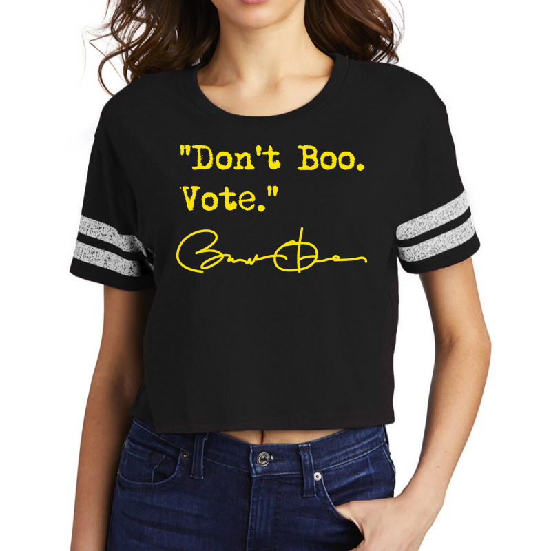 Dont Boo Vote Yellow Humor Scorecard Crop Tee by duranashumonr | Artistshot