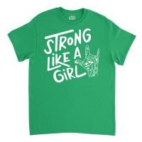 Strong Like A Girl Mode White Hipster Classic T-shirt | Artistshot