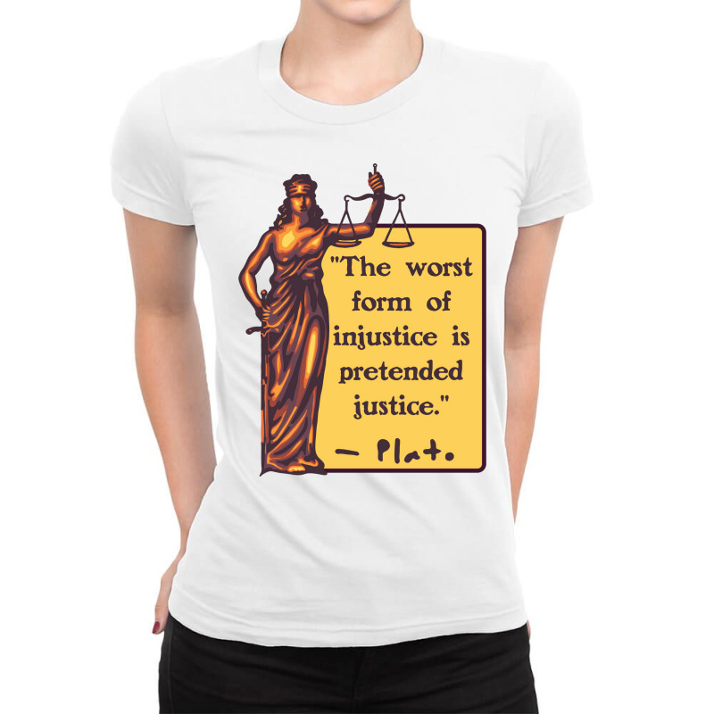 Lady Justice 80s Ladies Fitted T-Shirt by nenerheuzerd | Artistshot