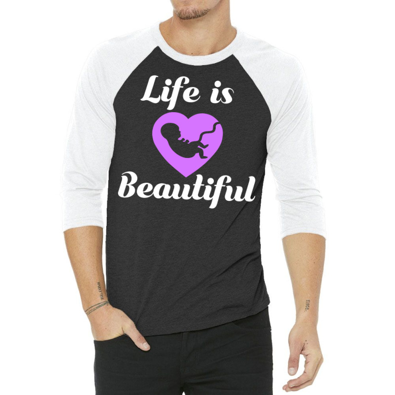 Womens Pro Life Gift Anti Abortion Choose Life Pri 3/4 Sleeve Shirt | Artistshot