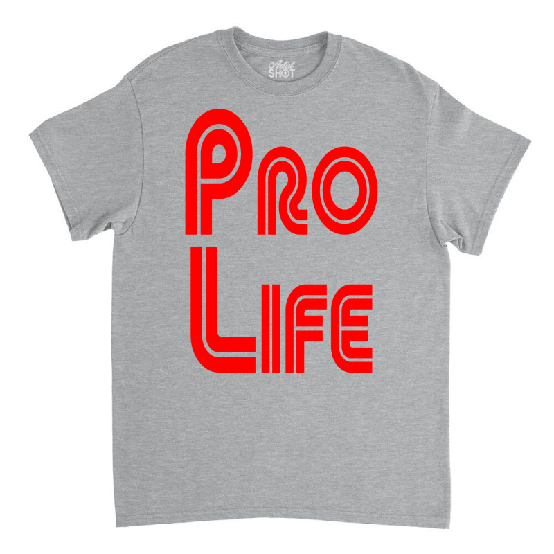 Red Retro Pro Life Christian Conservative  Design Classic T-shirt by ludjonsakhre7 | Artistshot