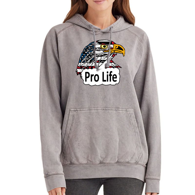 Pro Life Eagle Green Vintage Hoodie | Artistshot