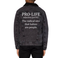 Pro Life Definition Music Unisex Sherpa-lined Denim Jacket | Artistshot