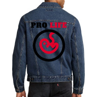 Pro Life Quote Yellow Men Denim Jacket | Artistshot