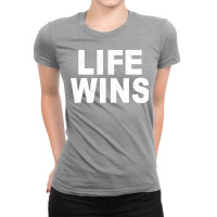 Pro Life Right To Life Movement Life Wins Yellow Ladies Fitted T-shirt | Artistshot