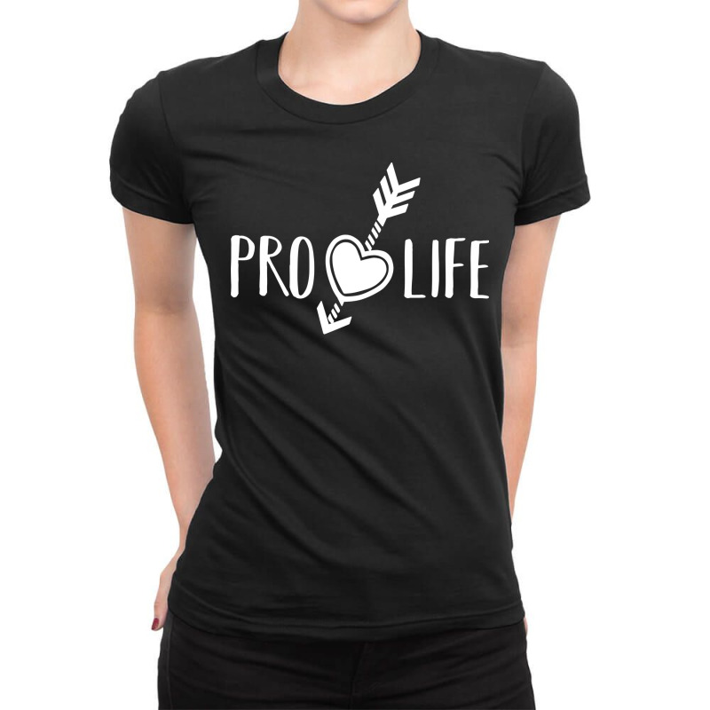 Womens Pro Life Gift Print Anti Abortion Heart And Ladies Fitted T-Shirt by huguigemino3 | Artistshot