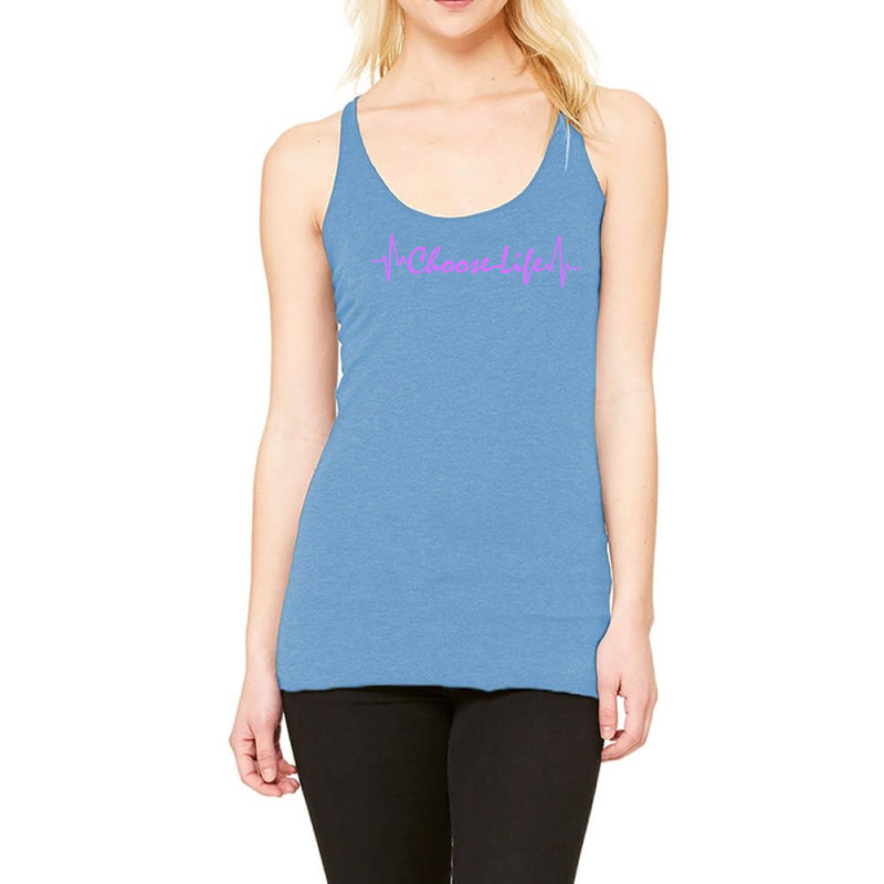 Womens Pro Life Gift Print Anti Abortion Choose Li Racerback Tank by otactayadz | Artistshot