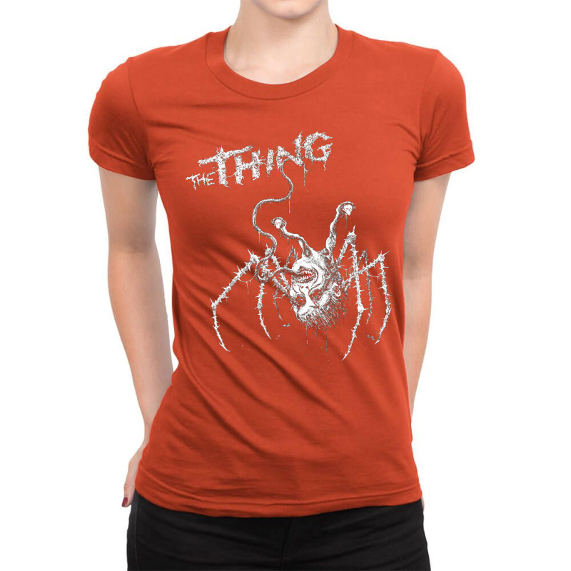 Spider The Movie Thing Horror Film Art Ladies Fitted T-Shirt by zackmillin2 | Artistshot