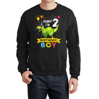 Kids 2 Year Old Shirt 2nd Birthday Boy T Rex Dinos Crewneck Sweatshirt | Artistshot