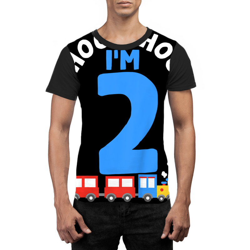 Kids 2nd Birthday Iâ€™m 2 Choo Choo Train Tra Graphic T-shirt | Artistshot