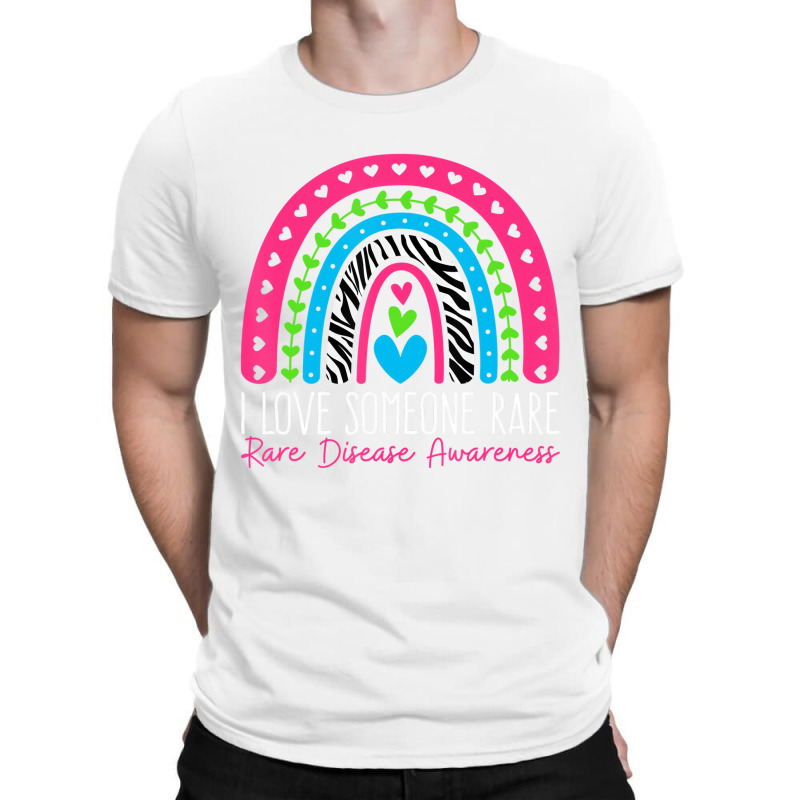 I Love Someone Rare Zebra Rainbow   Rare Disease A T-shirt | Artistshot