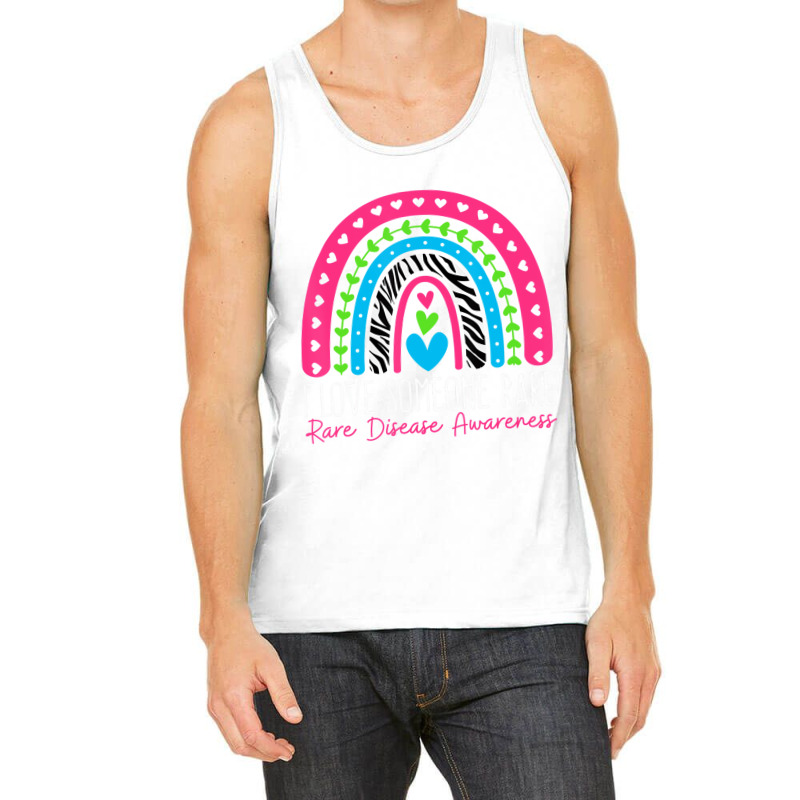 I Love Someone Rare Zebra Rainbow   Rare Disease A Tank Top | Artistshot