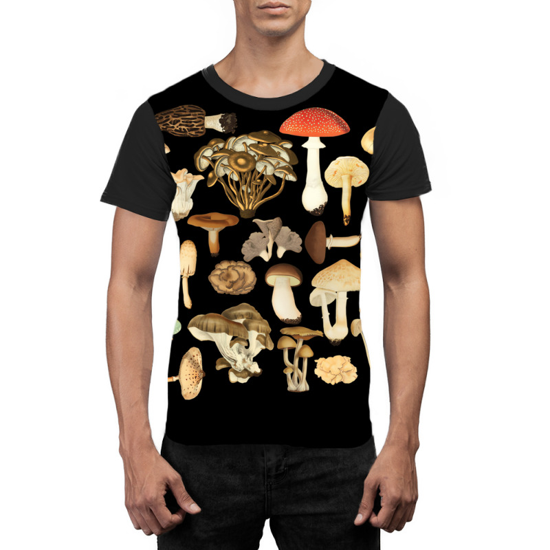 Mushroom Hoodie Botanical Fungi Plants Morel Psych Graphic T-shirt by onofre | Artistshot