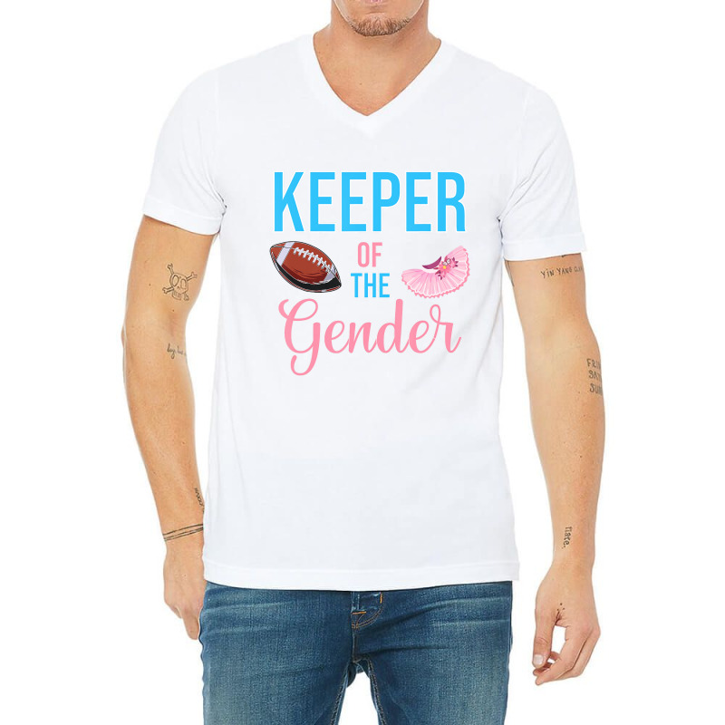 Cute Keeper Of The Gender Touchdowns Reveal For Mo V-neck Tee | Artistshot