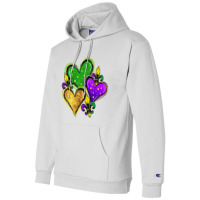 Cute Mardi Gras Heart Funny Fleur De Lis Mardi Gra Champion Hoodie | Artistshot