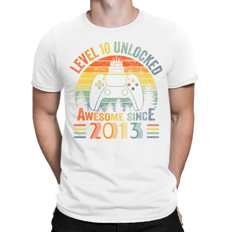 Level 10 Unlocked Video Gamer 10 Years Old 10 Birt T-shirt | Artistshot