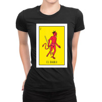 Mexican Devil Lottery The Devil Mexican Card Lotte Ladies Fitted T-shirt | Artistshot