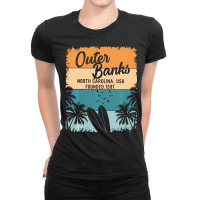 Outer Banks Shirts Men Women Kids Obx North Caroli Ladies Fitted T-shirt | Artistshot