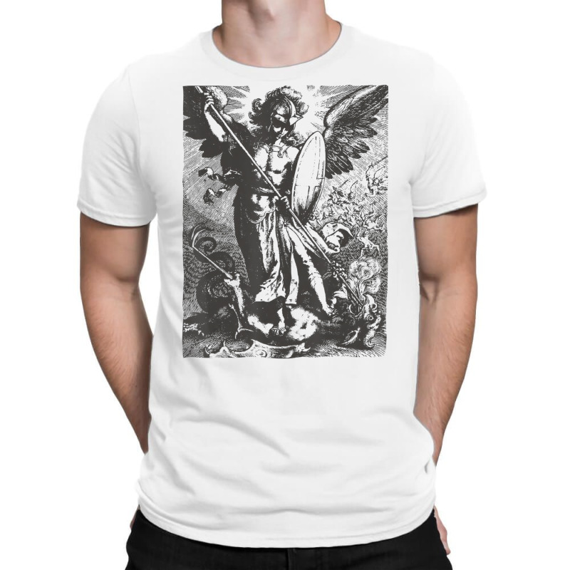 St Saint Michael The Archangel Catholic Angel Warr T-shirt | Artistshot