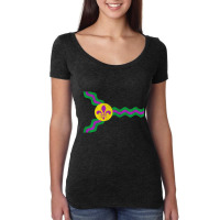 St. Louis Flag Mardi Gras Sweatshirt Soulard Distr Women's Triblend Scoop T-shirt | Artistshot