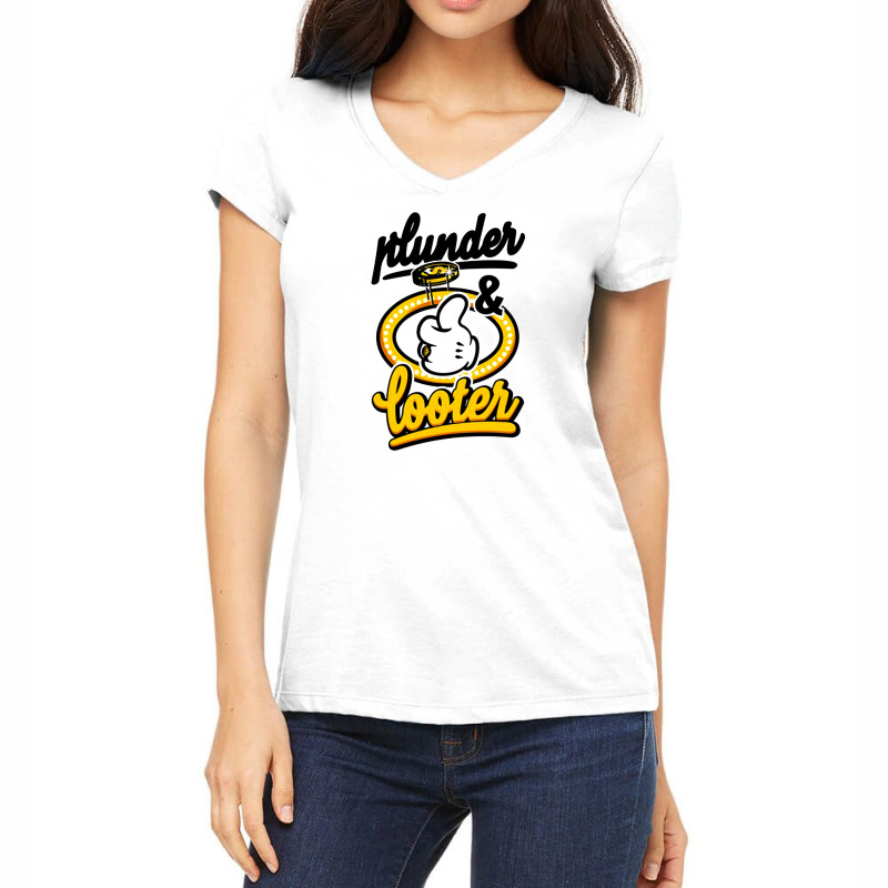 Plunder And Looter Women's V-Neck T-Shirt by annashopp | Artistshot