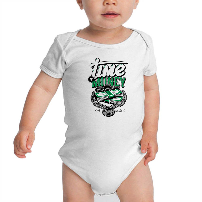 Time Is Money Baby Bodysuit by annashopp | Artistshot