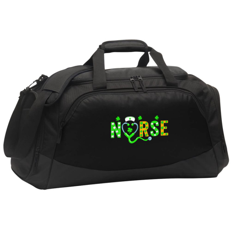 Nurse St Patricks Day Shirt St Patricks Day Nurse Active Duffel | Artistshot