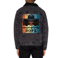 Unapologetically Dope Black History African Americ Unisex Sherpa-lined Denim Jacket | Artistshot