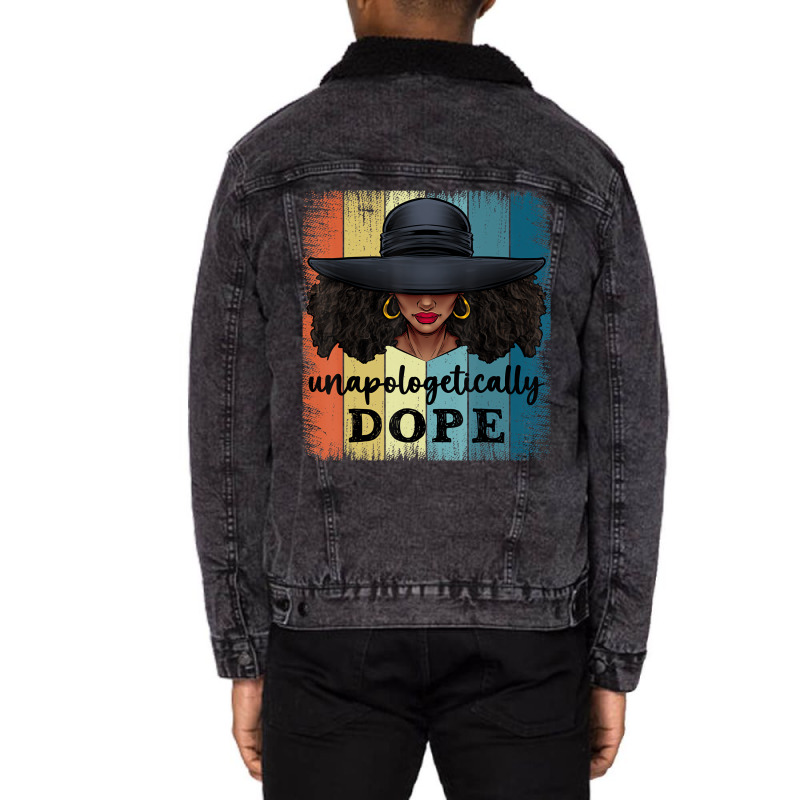 Unapologetically Dope Black History African Americ Unisex Sherpa-Lined Denim Jacket by tahon | Artistshot