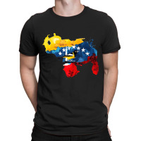 Venezuelan Map   Venezuelan Flag   Colored Venezue T-shirt | Artistshot