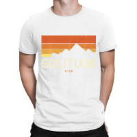 Vintage Solitude Utah Mountains Hiking Sunset Retr T-shirt | Artistshot