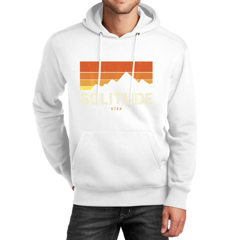 Vintage Solitude Utah Mountains Hiking Sunset Retr Unisex Hoodie | Artistshot