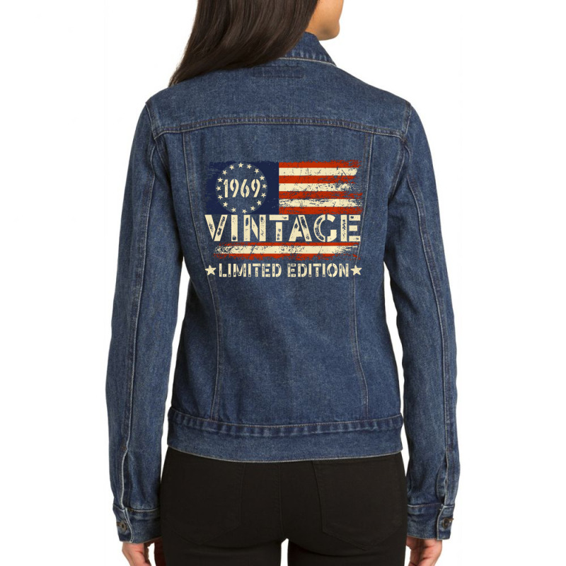 Vintage 1969 Limited Edition 54 Year Old Gifts 54t Ladies Denim Jacket by wortham | Artistshot