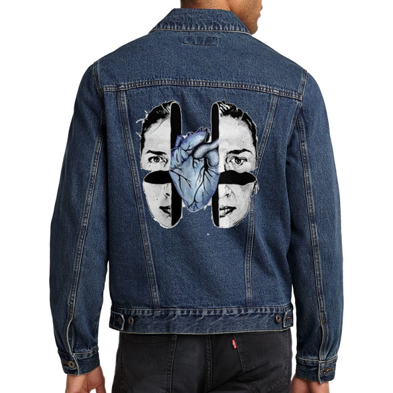 Blue Heart Puzzle Unisex Men Denim Jacket | Artistshot