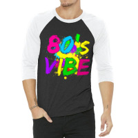 Retro 80s Outfit Vintage 80's Vibe Theme Glow Part 3/4 Sleeve Shirt | Artistshot