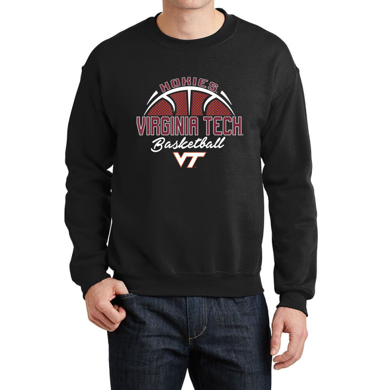 Virginia Tech Hokies Swish Orange Officially Licen Crewneck Sweatshirt | Artistshot