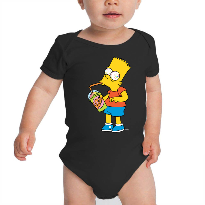 The Simpsons Bart Simpson Squishee Brain Freeze Sw Baby Bodysuit by dicosmokias | Artistshot