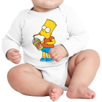 The Simpsons Bart Simpson Squishee Brain Freeze Sw Long Sleeve Baby Bodysuit | Artistshot